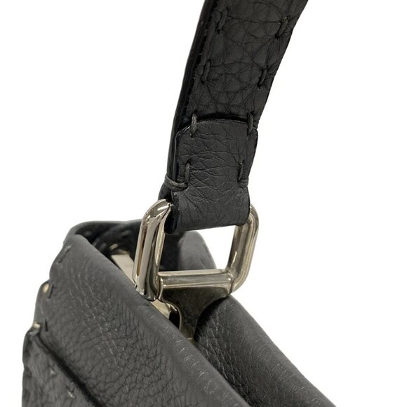 Auth FENDI Peekaboo Iconic Medium/Selleria 8BN290-Q0J Dark Gray Roman Leather - Picture 10 of 16
